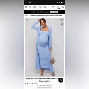 Pink Blush Maternity dress, perfect for baby shower! Worn once for baby shower